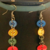 Quirky Trendy Multicolour Button Earrings